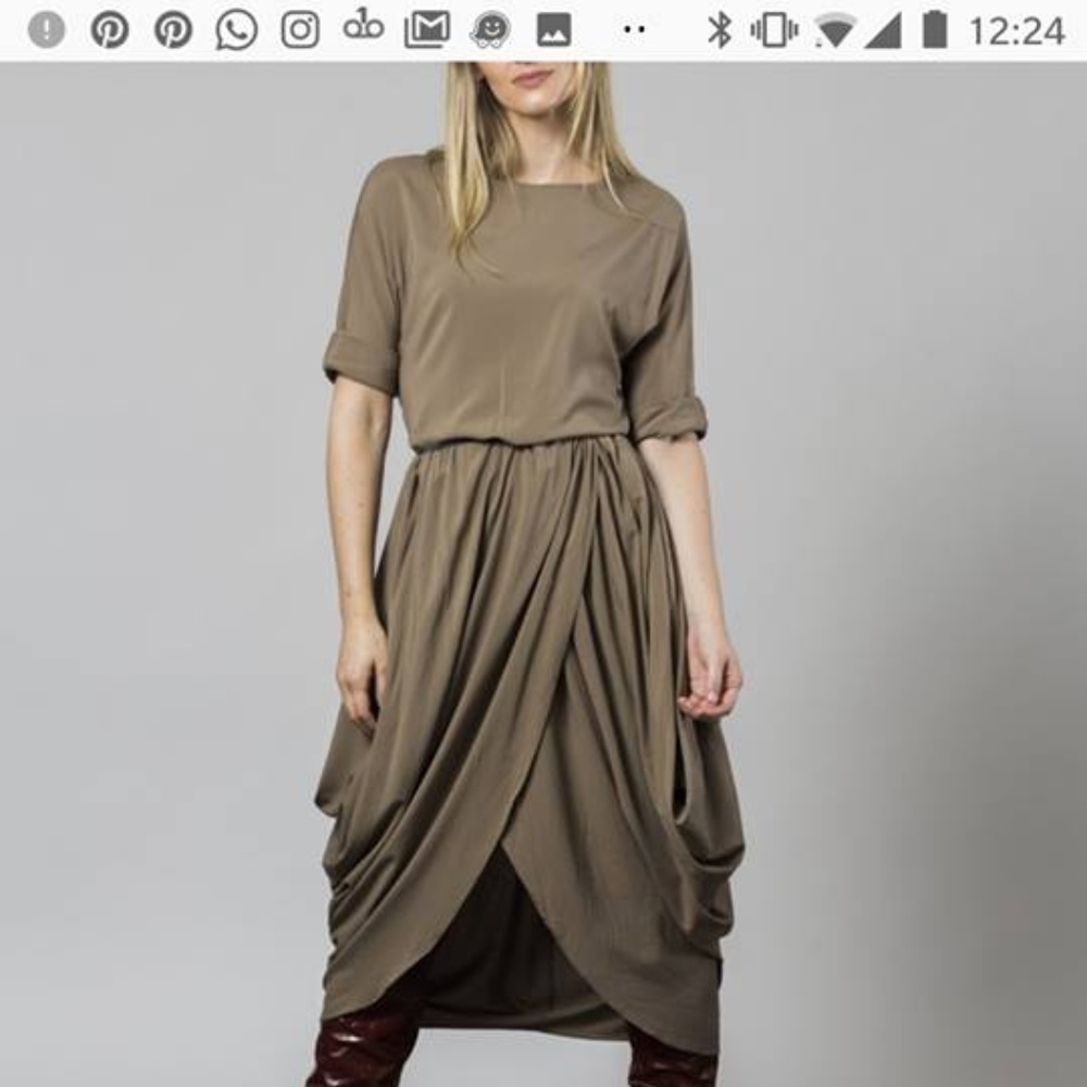 Dress, greyblue, midi,